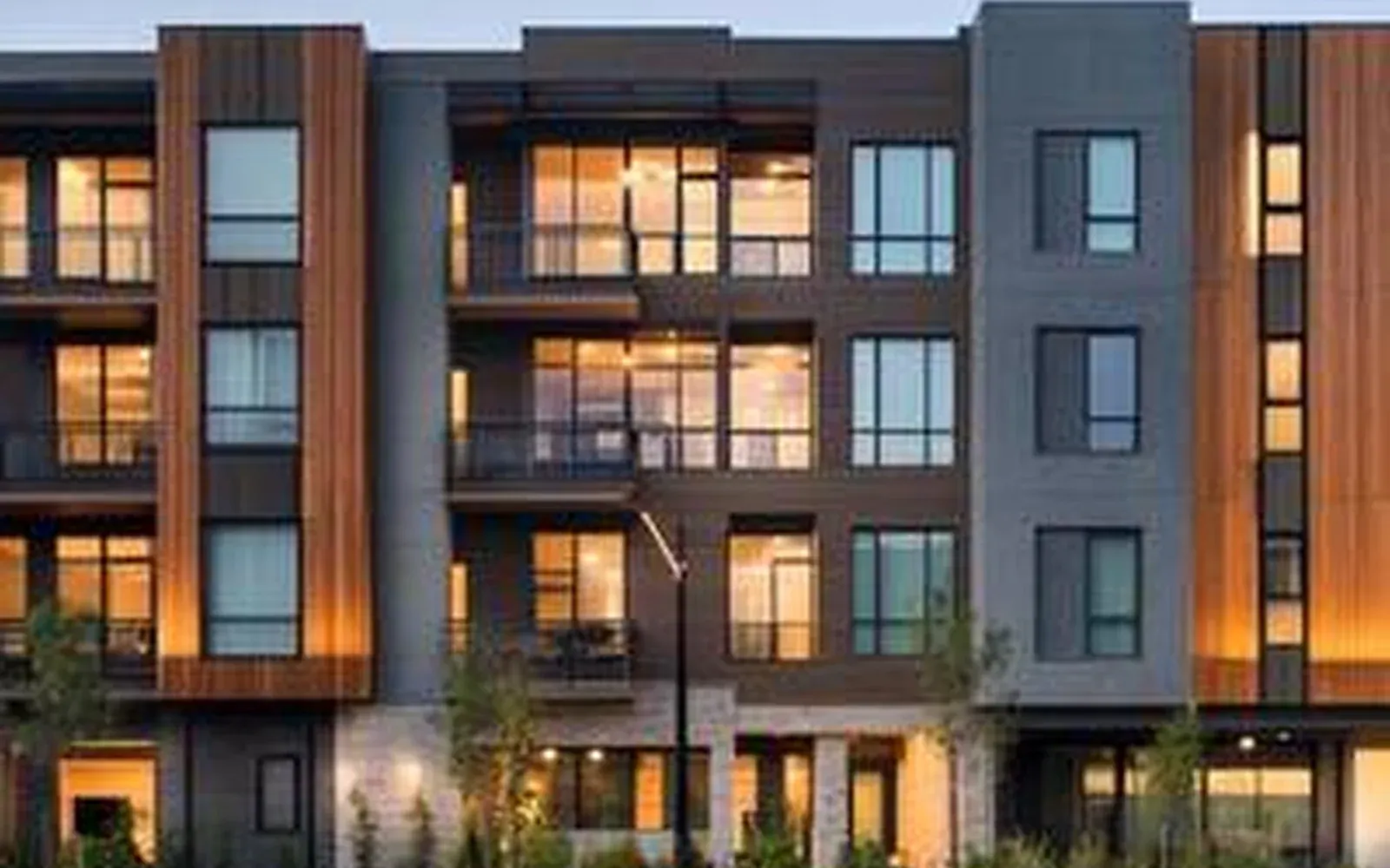 Modern residential development with landscaped community planning